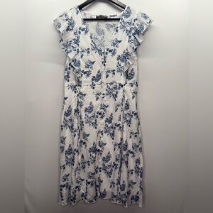 J Glee Floral‎ Blue and White Dress size XL